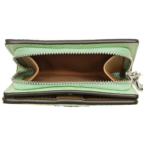【ほぼ未使用】COACH コーチ ラウンドファスナー 二つ折り財布 ジップ 緑 dショッピング |コーチ アウトレット 二つ折り財布 ミニ財布 グリーン