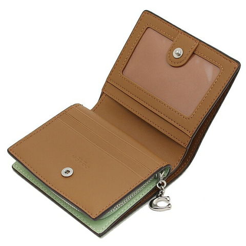 dショッピング |コーチ アウトレット 二つ折り財布 ミニ財布 グリーン