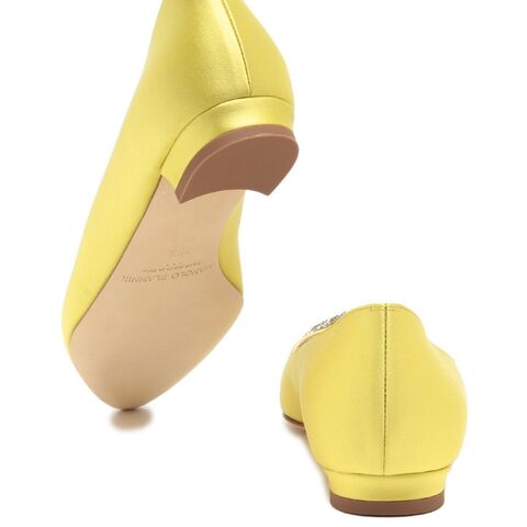 manolo blahnik マノロブラニク　パンプス　イエロー MANOLO BLAHNIK マノロブラニク ポインテッドトゥ スエード