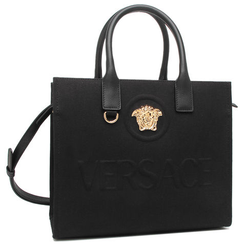 dショッピング |ヴェルサーチ トートバッグ ショルダーバッグ ラメドゥーサ Sサイズ ブラック レディース VERSACE  10058611A03095 1B00V SMALL TOTE BLACK | カテゴリ：トートバッグの販売できる商品 | AXES（アクセス）  (243vr-10058611a03095)|ドコモの通販サイト