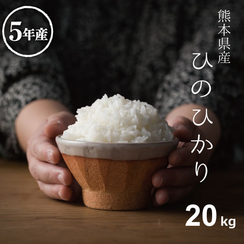 米 ヒノヒカリ 白米20kg 5kg×4袋 熊本県産 令和5年産 ひのひかり 送料無料 脱酸素剤入り包装