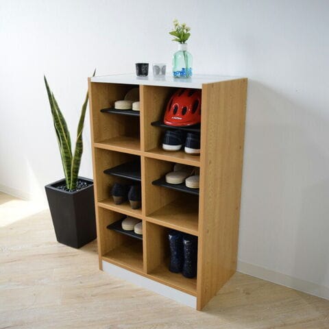 dショッピング |下駄箱 2列×3段 6人用 フリーラック スリッパラック