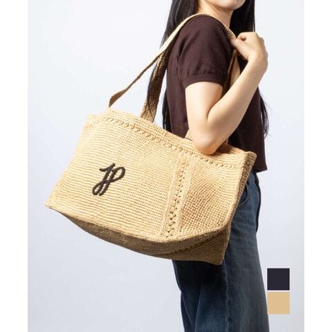 dショッピング |パトゥ PATOU TRAPEZE TOTE BAG GM ラフィア パトゥ