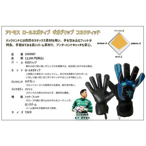 dショッピング |エレボス erebos アトモス ロールネガティブ ギガグリップ コネクティッド サッカー キーパーグローブ キーテ ...
