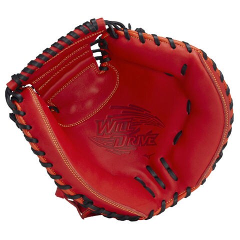 ミズノ軟式用グラブ 捕手用 野球グローブ 一般 ウィルドライブ レッド MIZUNO ミズノ 軟式用 WILLDRIVE RED ウィルドライブ レッド