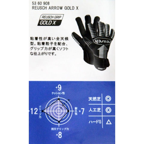 ロイシュ サッカー キーパーグローブ ロイシュ アロー ゴールドX 5270908 (4026)トゥルーブルー 8 REUSCH(ロイシュ) ロイシュアロー ゴールドX サッカー ゴールキーパー