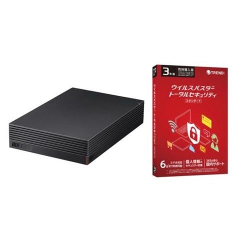HD-EDS4U3-BE 4TB + ウイルスバスター トータルセキュリティ