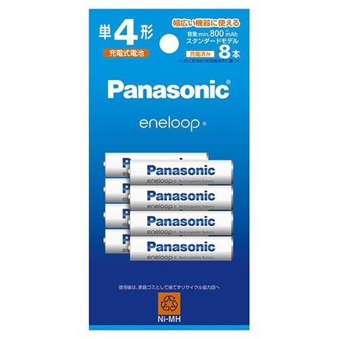 パナソニック(Panasonic) BK-4MCDK/8H エネループ スタンダードモデル ニッケル水素電池 単4形 充電式 8本