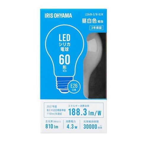 【値下❗️新品★送料込】LEDライト　12w dショッピング |アイリスオーヤマ(Iris Ohyama) LDA4N-G/W-6LW LED