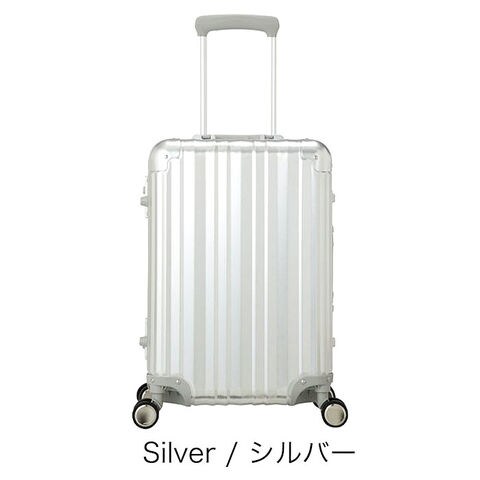 ✨リカルド 4輪 キャリーケース Aileron アルミ 20インチ 40L 銀 d
