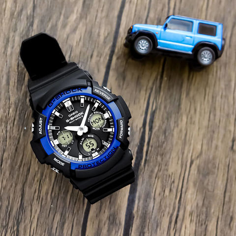 ブラックブルーソーラー腕時計・G-SHOCK/デジタル/ブル -/GR-B100-1A2JF