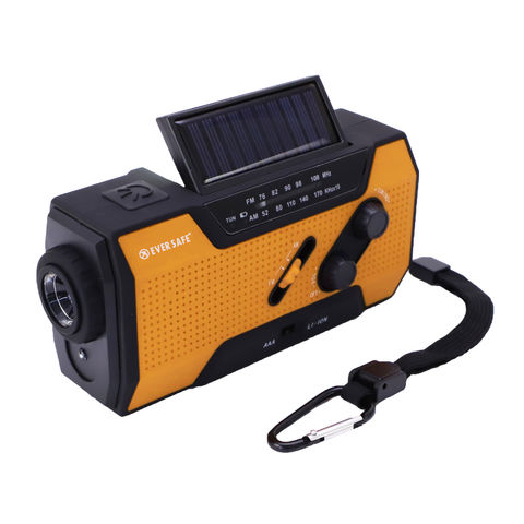エマージェンシーラジオ BR001 電池付 (オレンジ) 多機能防災ラジオライト 【10年保存電池付き】タイプ別USBコネクタ付 LEDライト ソーラー充電 AM/FM ワイドFM サイレン 3カラー 手回し ダイナモ 非常用 停電 単品