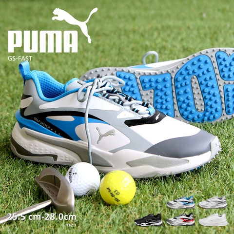 新品 PUMA プーマ メンズ ゴルフシューズ 26.0cm ブルー golf-