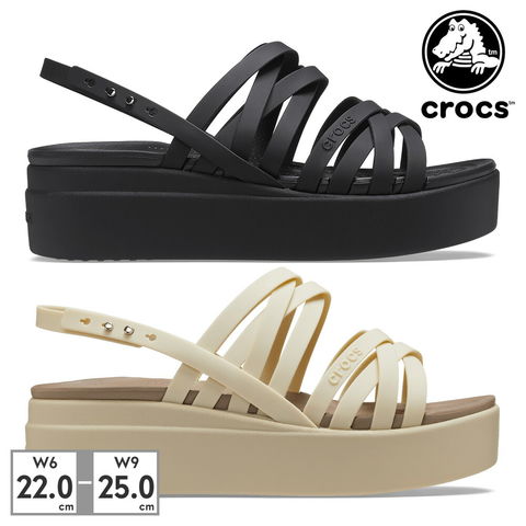 dショッピング |20%OFF クロックス サンダル レディース ブルックリン ストラッピー ローウェッジ 206751 001 2Y2 crocs  2023春夏 BROOKLYN STRAPPY LOW WEDGE ウェッジソール 軽量 ヒール高さ5cm | カテゴリ：ストラップの販売できる商品  | TSURUYA (3238-cr-w-206751-01 ...