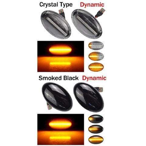 2ピース ダイナミック LED ウインカー ウインカー ライト 適用: フォルクスワーゲン/VOLKSWAGEN ティグアン MK1 イエロー ブルー AL-JJ-6528 AL 2ピース ダイナミック LED ウインカー サイド マーカー ライト フロー
