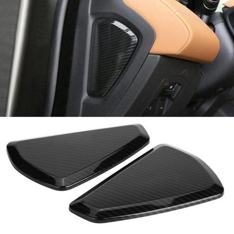 カーボンファイバー 車内パーツ 車用内装パーツ 2個 ABS インナー ダッシュボード コンソール