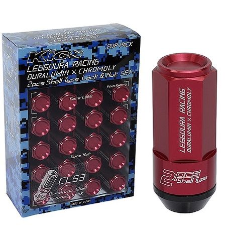 協永産業 シェルタイプ ロック ナットセット CL53 20個 M12XP1.25 クローズドエンド 全長53mm　アルミシェル44mm CL53-13K KYO-EI | KYO-EI(協永産業) LEGGDURA RACING Shell Type Lock \u0026 Nut