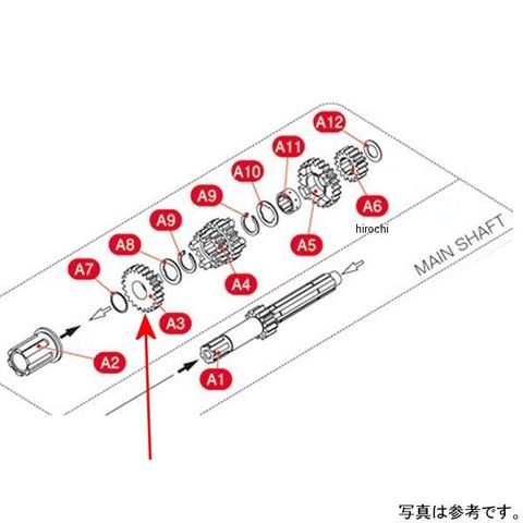 dショッピング |305-1418104 キタコ メインシャフト5THギヤ/23T NSF100