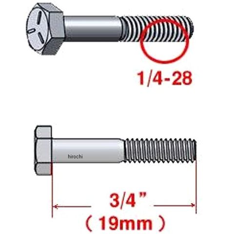 dショッピング |GC-7456 ガッツクローム HEXボルト 1/4-28×3/4 ジンク