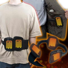 ヒーターカイロバンド 温度調節可能 サンコー C-HWB21B 服につけることもできる 暖かく腰カイロ ヒーターカイロ USB式 防寒 電気回路