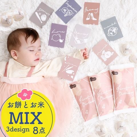 一升餅・米ミックス 8点セット【梅】ニュアンス