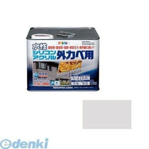 正規品／asahipen 日用品 水性シリコンアクリル外かべ用 8kg（ソフトグレー） アサヒペン 日用品 アサヒペン 水性シリコンアクリル外かべ用 16KG アイボリー