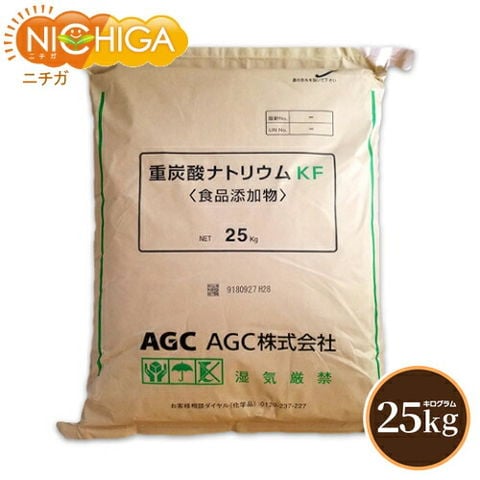 AGC製 重曹 25ｋｇ 【送料無料！(北海道・九州・沖縄を除く)・同梱不可】 食品添加物 国産重曹 お料理・掃除・洗濯・消臭に♪ NICHIGA(ニチガ) TK7