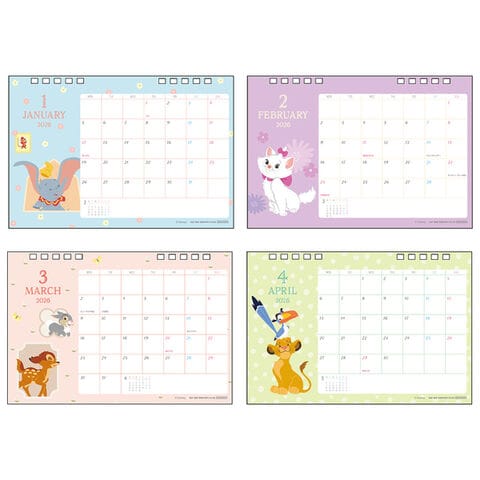 dショッピング |【送料無料】ディズニー 2026年 卓上 デスクカレンダー