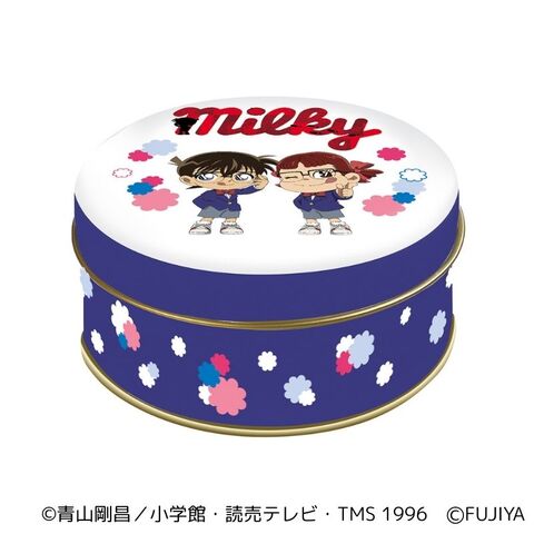 dショッピング |不二家 公式 ミルキー缶（コナン君＆ペコちゃん） 個