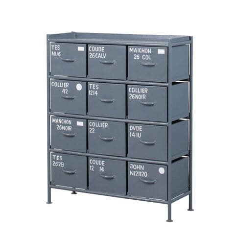 ienowa 2列3段スチールチェスト引き出し