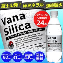 【送料無料】 VanaSilica （バナシリカ） 富士山の バナジウム ＆ シリカ 強炭酸水 炭酸水 500ml 24本