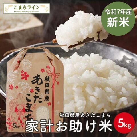 新米！【お助け5ｋｇ】令和7年産　あきたこまち　家計お助け米　農家直送便　5ｋｇ　米びつ当番【天鷹唐辛子】プレゼント付き