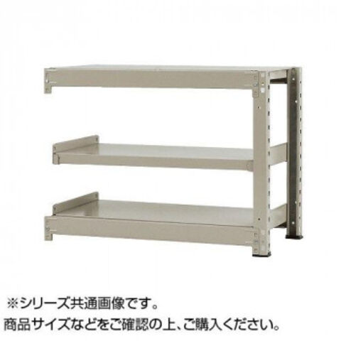 中量ラック　耐荷重500kgタイプ　連結　間口900×奥行750×高さ1500mm　4段　ニューアイボリー 500kg インテリア・寝具・収納 中量ラック 耐荷重500kgタイプ 連結