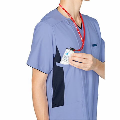 dショッピング |ZiPSCRUB メンズジップスクラブ 白衣 医療 7025SC FOLK フォーク メンズ 男性用 半袖 医者 看護師 ...
