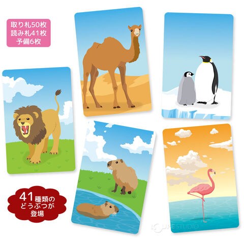 dショッピング |おおきさくらべ!どうぶつヒント かるた カルタ 知育