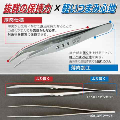【中古】 ピンピンピン　1 dショッピング |HOZAN ピンセット 全長125mm [PP-102] PP102 販売単位