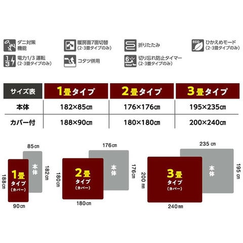 dショッピング |ゼンケン ホットカーペット 2畳用 本体のみ ZCB-20S