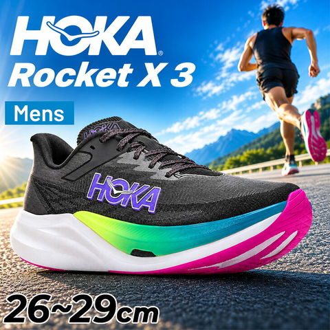 【新品未使用】HOKA ROCKET X 3ランニングシューズメンズ26.0cm dショッピング |送料無料 ホカ ランニングシューズ メンズ HOKA