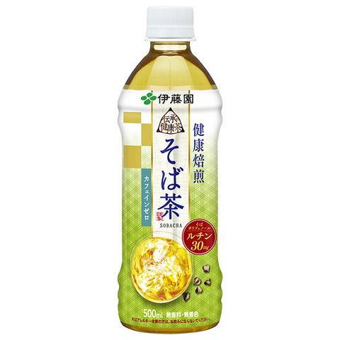 伊藤園 伝承の健康茶 健康焙煎 そば茶【自動販売機用】 500mlペットボトル×24本入×(2ケース)| 送料無料 そば茶 お茶 カフェインレス 健康茶 国産 ペットボトル