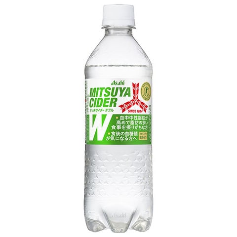 アサヒ飲料 三ツ矢サイダー W ダブル 特定保健用食品 特保 485mlペットボトル×24本入×(2ケース)| 送料無料 炭酸飲料 ゼロ系 特保 血糖値 中性脂肪