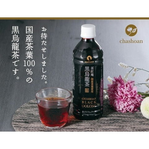 茶匠庵 プレミアム国産黒烏龍茶 ペットボトル 2ケース 500ml×48本 送料無料 国産茶葉100% 国産 ウーロン茶 高ポリフェノール ギフト プレゼント ウーロン茶 お礼 茶匠庵 黒ウーロン茶 ポイント消化