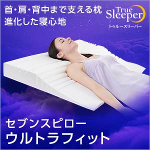 	7つの支点で支える低反発枕。